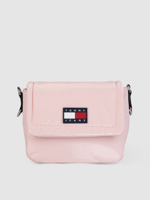 

Tommy Hilfiger Pale Pink Flap Structured Sling Bag