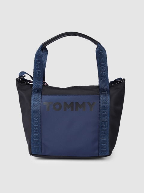 

Tommy Hilfiger Black JORDANA II-CV Colourblocked Structured Handheld Bag