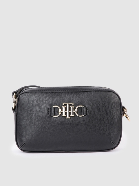 

Tommy Hilfiger Black Structured Sling Bag