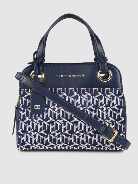 

Tommy Hilfiger Blue Printed Structured Satchel