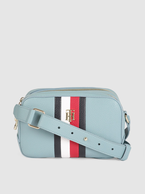 

Tommy Hilfiger Women Blue & Red Colorblocked Sling Bag