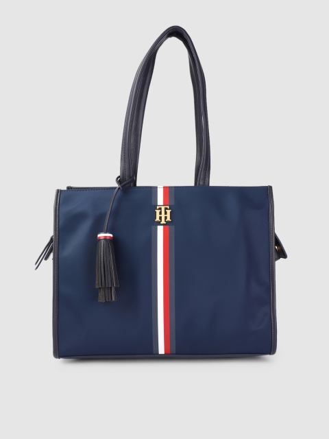 

Tommy Hilfiger Blue Solid Shoulder Bag with Tassells