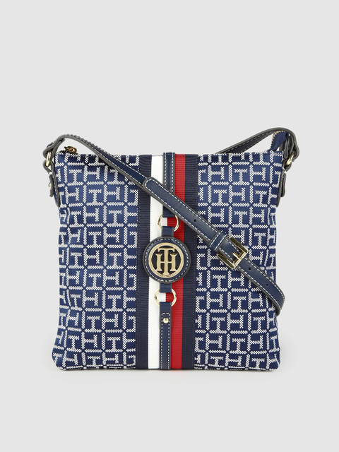 

Tommy Hilfiger Blue Printed Structured Sling Bag