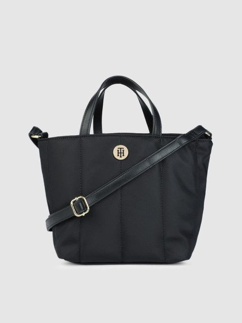 

Tommy Hilfiger Black Solid NOREEN II-SMOOTH Oversized Structured Handheld Bag