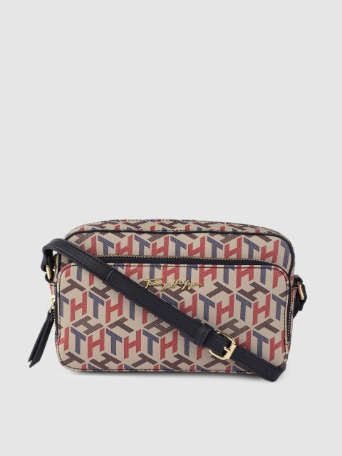 

Tommy Hilfiger Beige Printed Structured Sling Bag