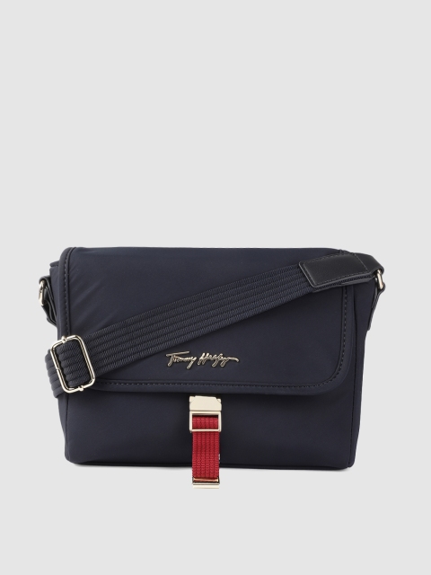 

Tommy Hilfiger Navy Blue RELAXED CROSSOVER Structured Sling Bag