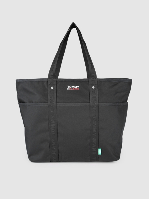 

Tommy Hilfiger Black Solid Tote Bag