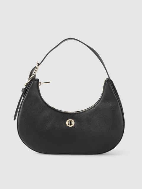

Tommy Hilfiger Black Solid HONEY Structured Handheld Bag