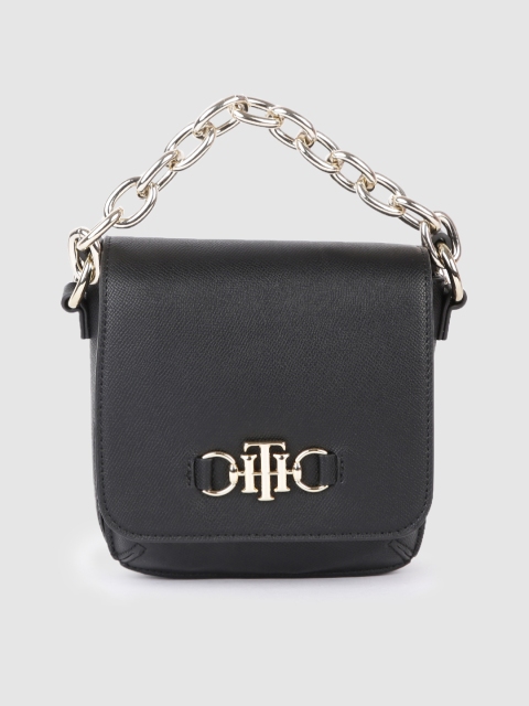 

Tommy Hilfiger Black PU Structured Sling Bag