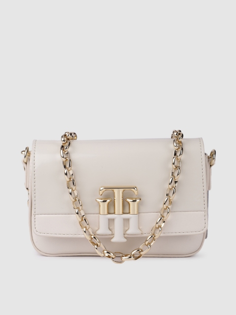 

Tommy Hilfiger Off White Solid PU Regular Swagger Sling Bag