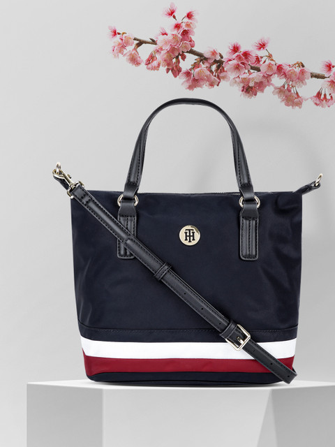 

Tommy Hilfiger Navy Blue POPPY SMALL TOTE Handheld Bag