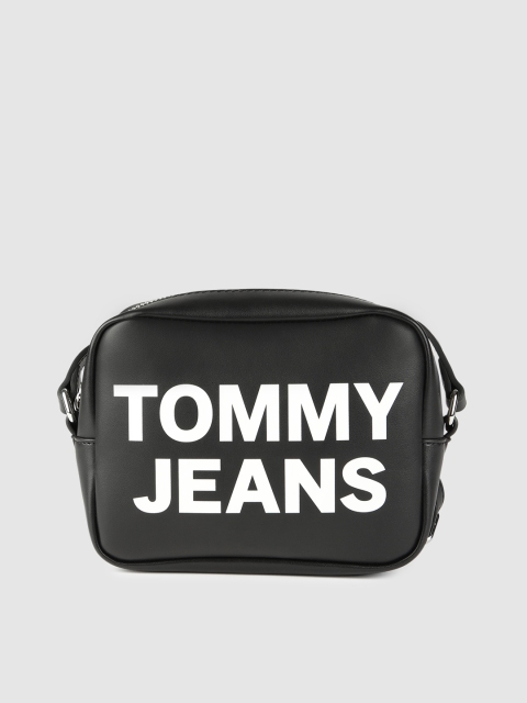 

Tommy Hilfiger Black Printed Structured Sling Bag