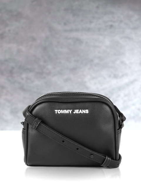 

Tommy Hilfiger Black Solid Structured Sling Bag