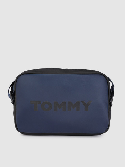 

Tommy Hilfiger Blue & Black Printed Sling Bag