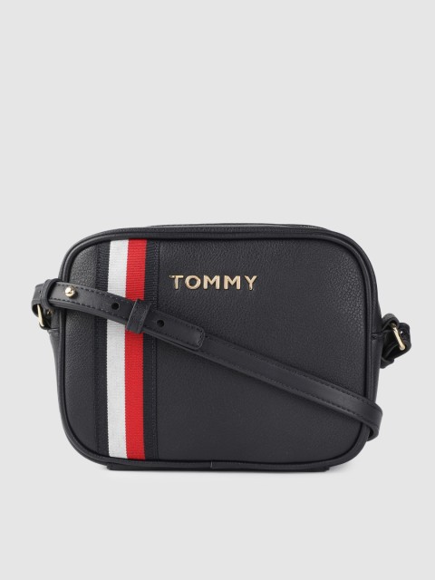 

Tommy Hilfiger Black Structured Sling Bag