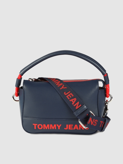 

Tommy Hilfiger Navy Blue Printed Structured Sling Bag
