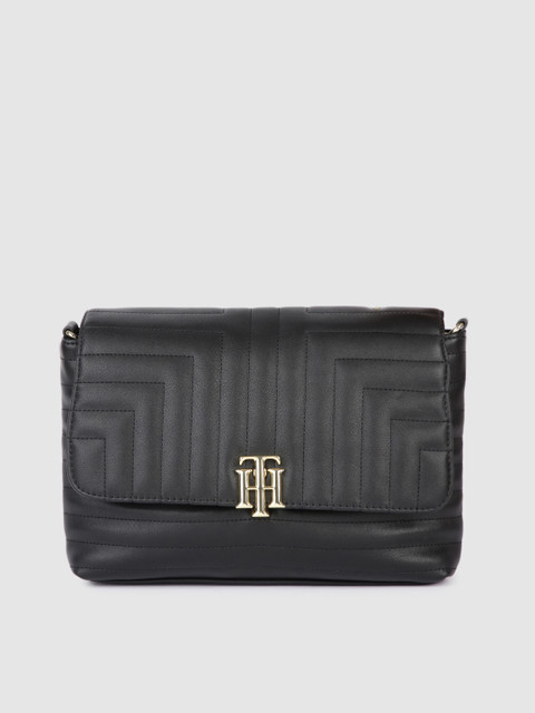 

Tommy Hilfiger Black PU Structured Sling Bag
