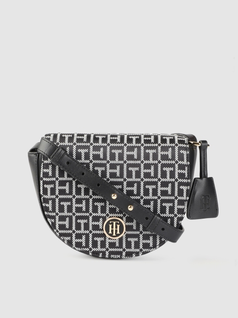 

Tommy Hilfiger Black Printed Half Moon Sling Bag