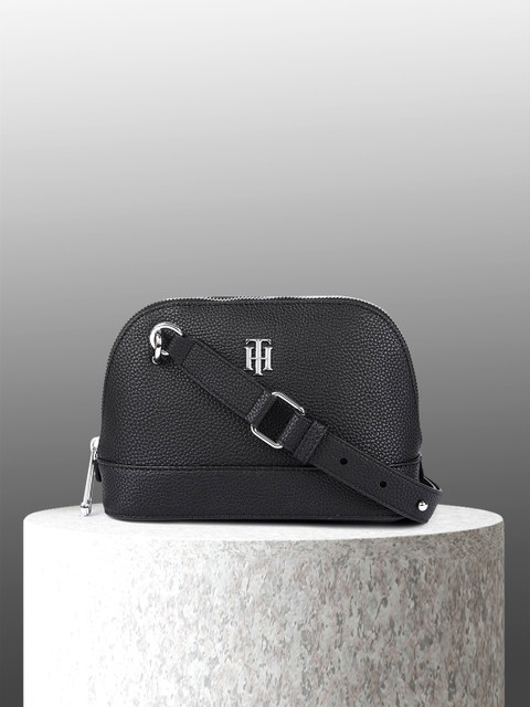 

Tommy Hilfiger Black Solid Bowling Sling Bag