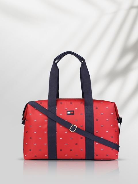

Tommy Hilfiger Red Printed Oversized Bowling Shoulder Bag