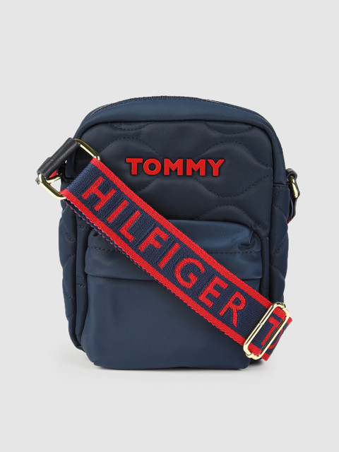 

Tommy Hilfiger Navy Blue Quilted Structured Sling Bag