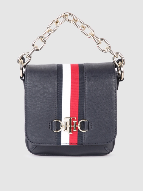 

Tommy Hilfiger Blue PU Structured Sling Bag