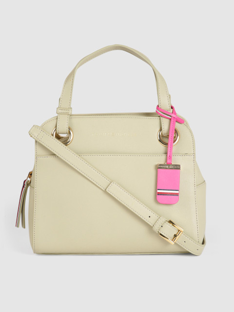 

Tommy Hilfiger Beige CLAUDIA SATCHEL SMOOTH GRAIN Handheld Bag