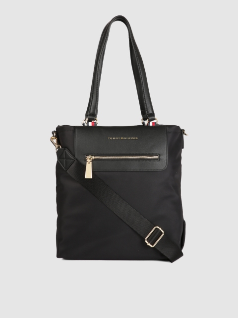 

Tommy Hilfiger Black Structured Tote Bag