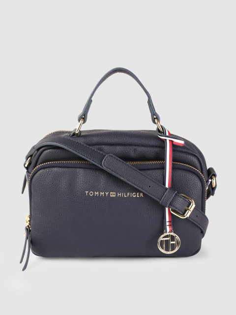 

Tommy Hilfiger Navy Blue Solid Handheld Bag