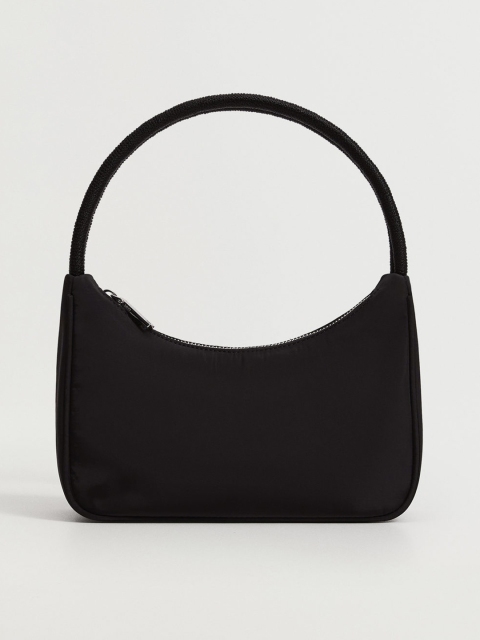 

MANGO Black Solid Structured Shoulder Bag