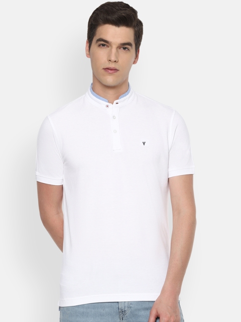 

Van Heusen Sport Men White Henley Neck Cotton T-shirt