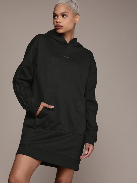 

Calvin Klein Jeans Black Jumper Dress with Side Taping