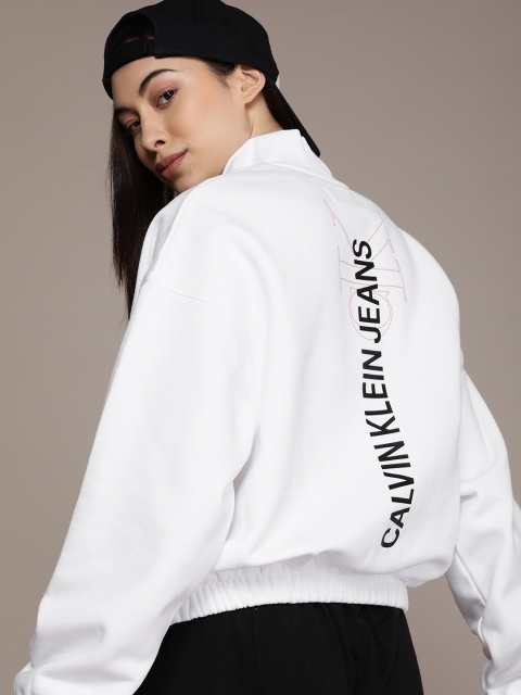 

Calvin Klein Jeans Women White Printed Sweatshirt
