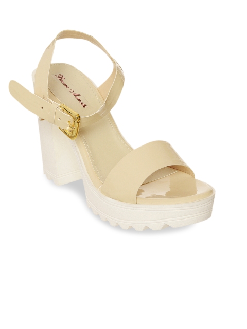 

Bruno Manetti Women Cream_Coloured Solid Platforms