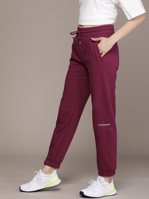 

Calvin Klein Jeans Women Maroon Off Placed Monogram Joggers