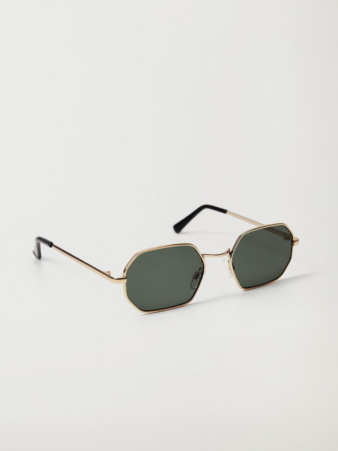 

MANGO Women Green Oval Sunglasses 17000178