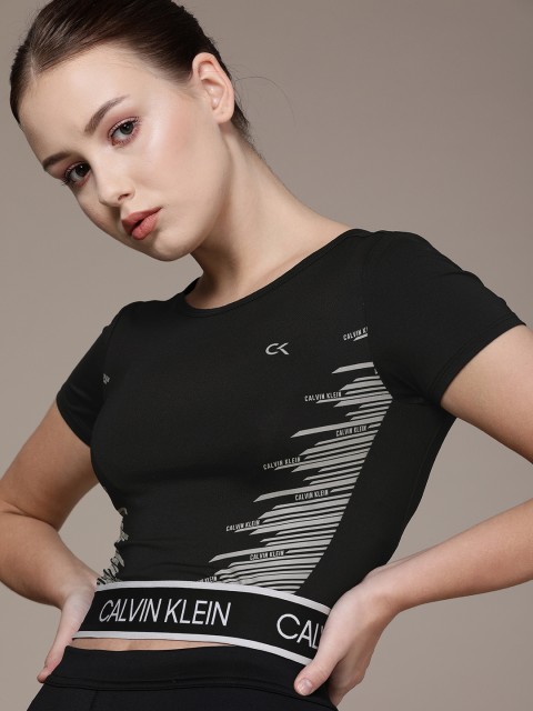 

Calvin Klein Jeans Women Black Printed T-shirt