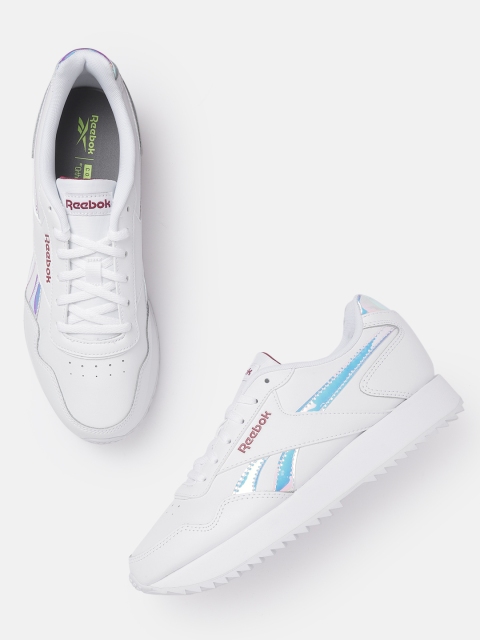 

Reebok Classic Women White Solid Royal Glide Ripple Double Leather Excluding Trims Sneaker