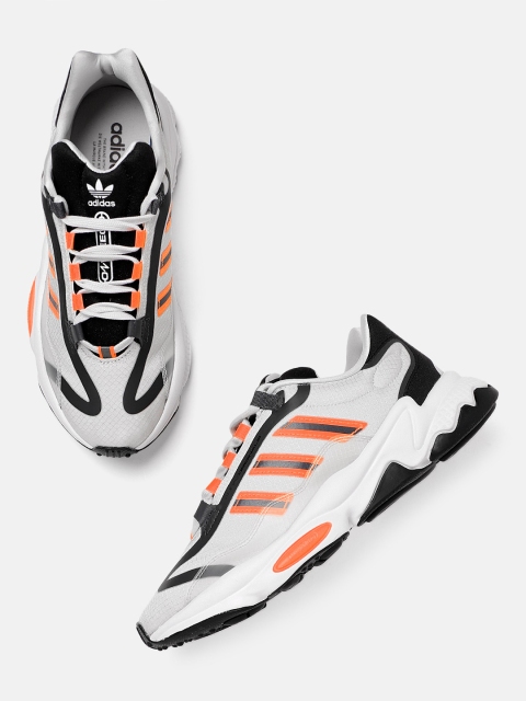 

ADIDAS Originals Men Grey & Black Striped Detail Ozweego Pure Sneakers