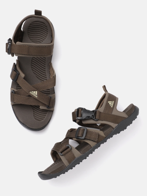 

ADIDAS Men Coffee Brown Woven Design Gladi 2.0 MS Sports Sandals