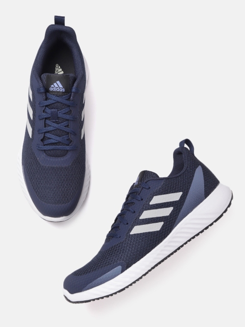 

ADIDAS Men Navy & Grey Adi Trend Woven Design Running Shoes, Navy blue