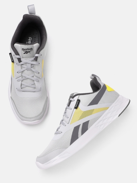 

Reebok Men Grey & Yellow Pride Woven Design Training Shoes