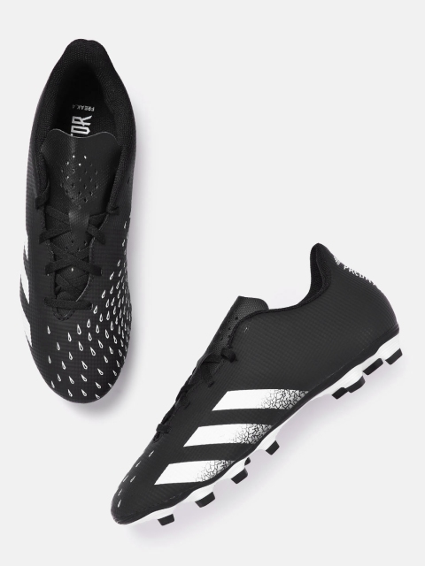 

ADIDAS Men Black & White Predator .4 Fixable Ground Football Shoes