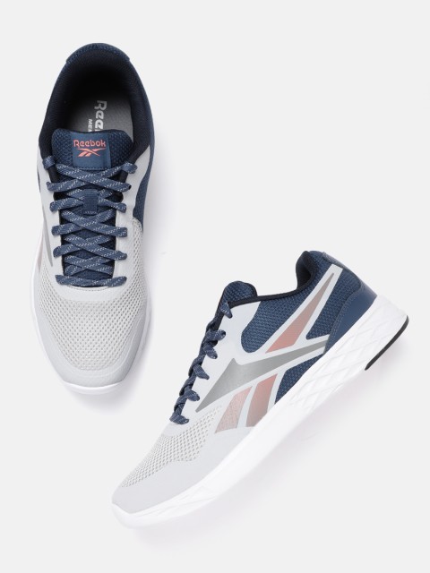

Reebok Men Grey & Blue Woven Design Smart Trek Running Shoes