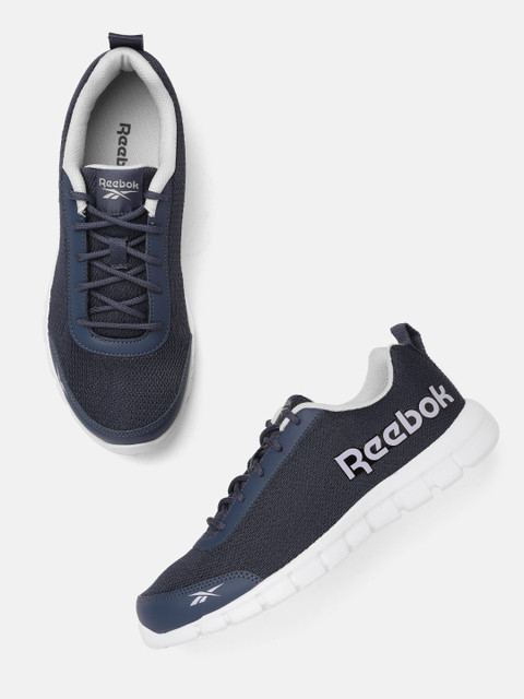 

Reebok Women Navy Blue Woven Design Inspire Running Shoes
