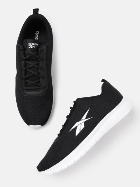 

Reebok Men Black Woven Design Stride Running Shoes
