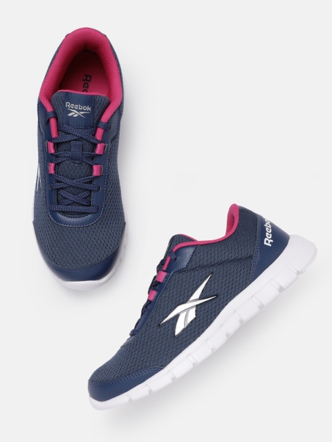 

Reebok Women Navy Blue Woven Design Lux Runner Shoes