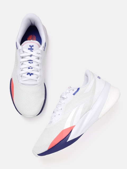 

Reebok Men White Woven Design Floatride Energy Streak Running Shoes