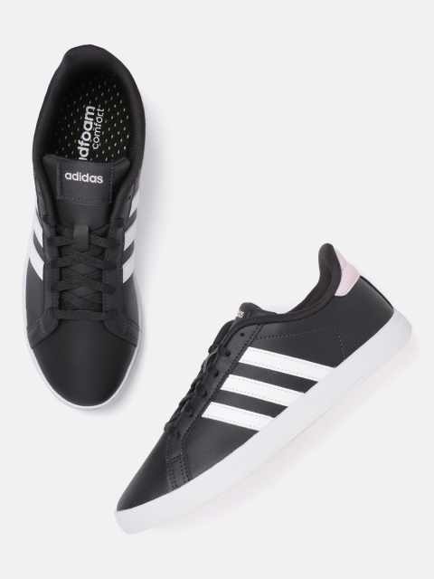 

ADIDAS Women Black Solid Leather Courtpoint Sustainable Sneakers