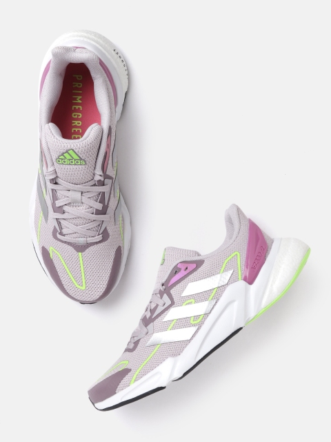 

ADIDAS Women Purple & Silver Woven Design X9000L2 Running Shoes
